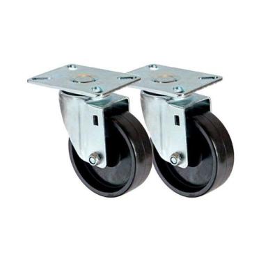 Imagem de Kit 2 un roda rodízio giratório polipropileno 3 polegadas - AJAX