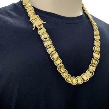 Imagem de Corrente 15mm Dubai Fecho 750 Luxo Banhado a Ouro 18K - ToJoia18k