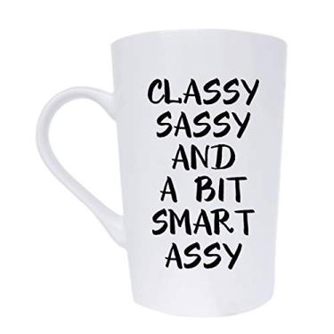 Imagem de MAUAG Caneca de café engraçada para presente de Natal para amiga, colega de trabalho, irmã, presentes inspiradores, copo fofo, branco 355 ml