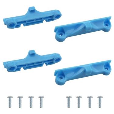 Imagem de ZZLZX 2 pares de suportes de refrigerador para placa-mãe de PC, 8 parafusos, ventilador de CPU 6,5 x 5,4 cm AM4 com parafusos de suporte de radiador para montagem em ventilador de refrigeração, azul