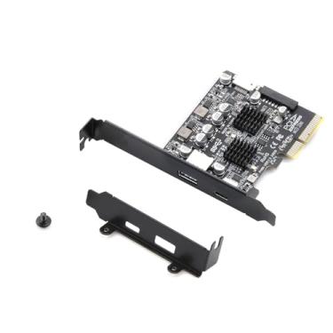 Imagem de Placa de expansão, PCIe para USB 3.2 Gen 2 Adaptador 10 Gbps PCI-E Tipo-C Tipo-E 19P/20P Cartão de Expansão
