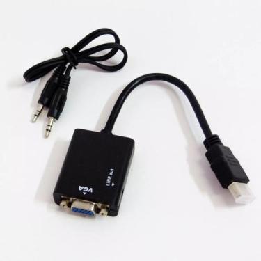 Imagem de Conversor Hdmi Para Vga Com Cabo Adaptador Saída P2 De Áudio - Aoweixu