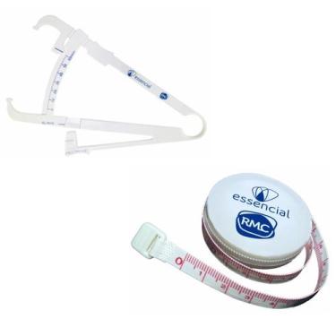 Imagem de Kit Adipômetro Simples + Fita Métrica Corporal C/trava 1,5 M - RMC