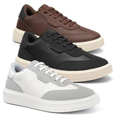 Imagem de Kit 3 Tênis Masculino Vili Urban Sportstyle Sapatenis Casual, Preto ma
