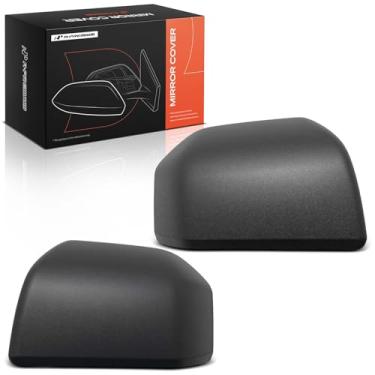 Imagem de A-Premium 2 peças de tampas de espelho retrovisor do lado do motorista e do passageiro - compatível com Ford F-150 F150 2015-2020 - preto texturizado