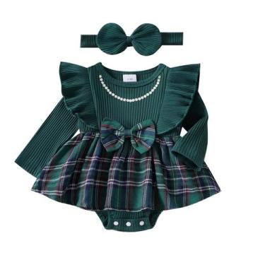 Imagem de Roupa de Natal para menina: vestido de veludo com babados FIOMVA