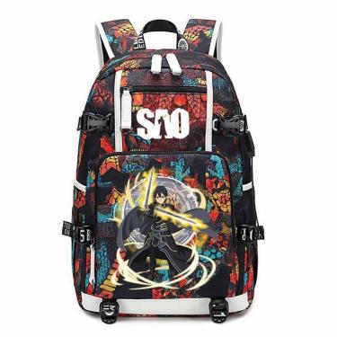 Imagem de Mochila Sword Art Online Kirito Cartoon Kids School 30x15x47cm