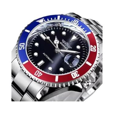 Imagem de Relógio Mecânico Automático De Luxo Masculino WINNER 002 Com Luz Notur