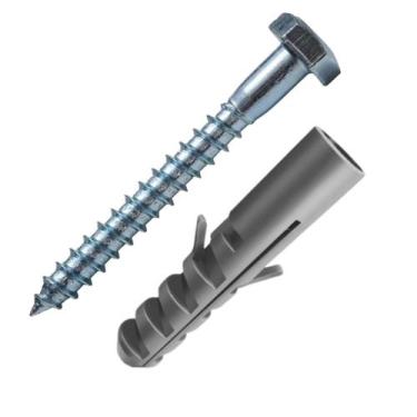 Imagem de Kit 25 Buchas 8 S Ciser E Parafuso Sextavado Soberba 3/16x60 - FERRARI