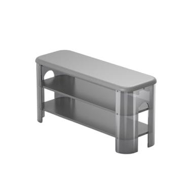 Imagem de Armários para sapatos com prateleiras para sapatos Banco de sapato acrílico, banco entrada madeira sólida, com prateleira organizadora para corredor, quarto, sala estar(Preto,80 * 30 * 44cm)