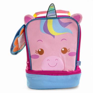 Imagem de Lancheira infantil clio pets termica 9" -, Azul/Rosa