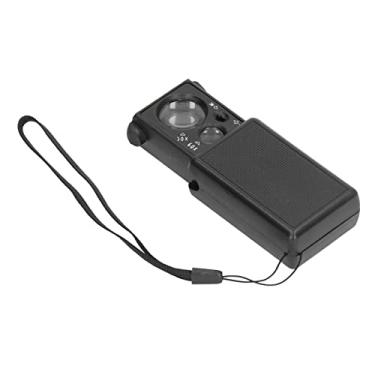 Imagem de Cuyuna slide out joalheiros lupa 30x 60x lente de vidro óptico lupas com luz led lâmpada detector de dinheiro para avaliação