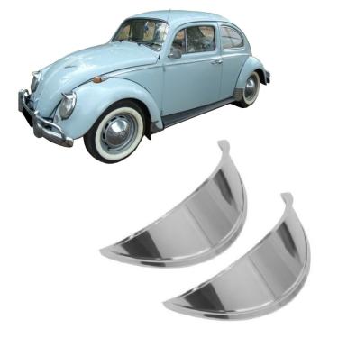 Imagem de Pestana Cromada Do Farol Volkswagen Fusca 73 À 86 Sobrancelhas Par