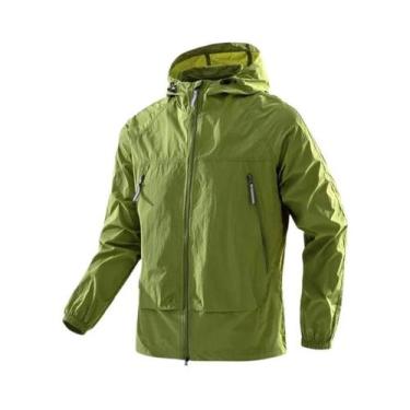 Imagem de Jaqueta Corta-vento Masculina Com Capuz UPF50+, Ultraleve, Com Zíper, 