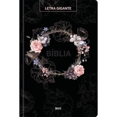 Imagem de Bíblia Sagrada Nvi - Letra Gigante - Flores Preta - PUBLICACOES PAO DI