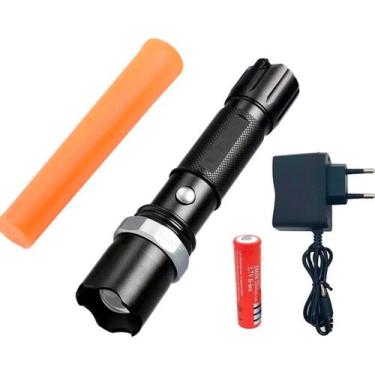 Imagem de Lanterna Tática 620 Recarregável Sinalizador Swat + 1 Bateria - 000134