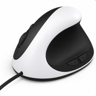 Imagem de Mouse Ergonômico Com Fio Vertical Conforto 6 Botões 1600 Dpi Cor Preto