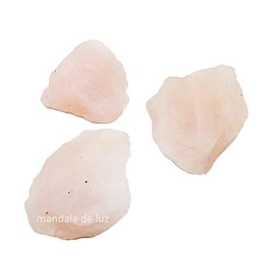 Imagem de Kit 3 Pedras Brutas de Quartzo Rosa Cristais Naturais