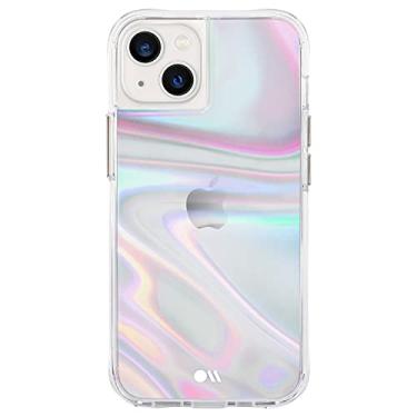 Imagem de Case-Mate Capa Soap Bubble para iPhone 13 [proteção contra quedas de 3 metros] [compatível com carregamento sem fio] Capa luxuosa para iPhone 13 de 6,1 polegadas - efeito redemoinho iridescente