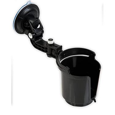 Imagem de Suporte de copo de carro rebaixado da VaygWay - suporte de garrafa de console dobrável - suporte de garrafa de bebida de veículo ajustável preto suporte de sucção de janela organizador de sucção drive-universal SUV RV Jeep carro