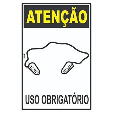 Imagem de Placa Sinalização EPI Uso Obrigatório de Protetor Auricular Tamanho:20X30CM