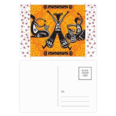 Imagem de Dance Celebrate Mexico Totems Pandeiro Natal Natal Flor Celebração Cartão Postal Bênção Cartão de correio