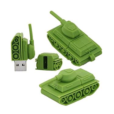 Imagem de Flash Drives USB em forma de tanque de 128 GB, pen drive de memória, pen drives pen drives USB Flash Disk Pen Drive U Disk USB (verde)