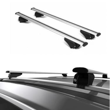 Imagem de ERKUL Barras transversais universais de rack de teto – barras transversais de 117 cm para carros e SUVs laterais elevados | Barras Aero de alumínio ajustáveis para telhado, bagagem, transportador de carga, canoa, caiaque, bicicleta, esqui | Prata