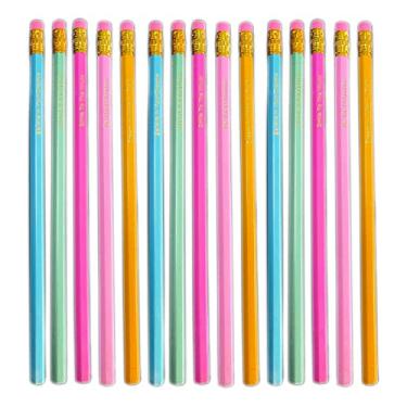 Imagem de diyfixlcd 15 lápis inspiradores personalizados lápis de madeira personalizados lápis motivacionais coloridos com frases inspiradoras para estudantes, professores, adultos, escola, escritório