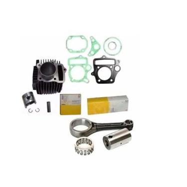 Imagem de Kit cilindro pistao e biela honda biz 100 honda pop 100 - METAL LEVE