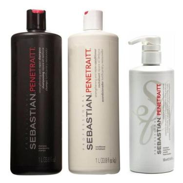 Imagem de Sebastian Penetraitt Kit Shampoo 1000ml + Condicionador 1000ml + Másca