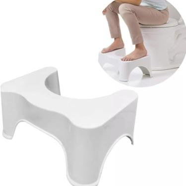 Imagem de Banquinho De Apoio Para Vaso Sanitário Banco Para Pés Antiderrapante Banqueta Auxiliar Cócoras Ergonômico