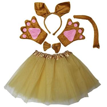Imagem de Conjunto de tutu para crianças da Kirei Sui com fantasia de canguru marrom