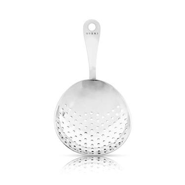 Imagem de Coador Julep da Viski | Coador de coquetel profissional de metal inoxidável para cozinha com alça | Ferramenta de bar em casa, aço inoxidável