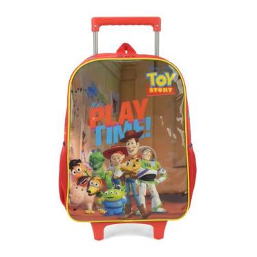 Imagem de Mochila escolar de rodinha toy story - Luxcel, Vermelho