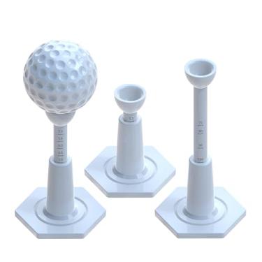 Imagem de Hotenfes Camiseta de golfe inquebrável ajustável, camisetas de golfe de borracha para tapetes, camiseta de driving range, acessórios de simulador de golfe de trilha de voo, 9 cm e 7 cm, camisetas de