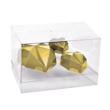 Imagem de Caixa para Ovo de Coração em Acrílico Transparente 250g e 2 Trufas - L