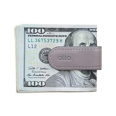 Imagem de Alto Clipe magnético de couro para dinheiro, suporte inteligente de couro italiano de várias funções para clipe de dinheiro, alça de cabo, gancho e clipe de gravata (cinza cimento)