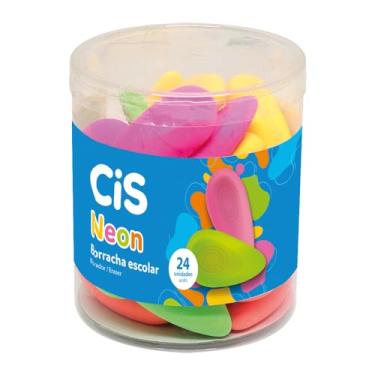 Imagem de Borracha Fantasia Neon (Formato Gota), CIS, Pote com 24 unidades sortidas