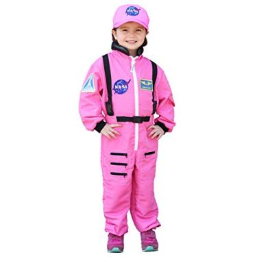 Imagem de Aeromax Jr. Astronaut Suit with Embroidered Cap and NASA patches, PINK, Size 2/3