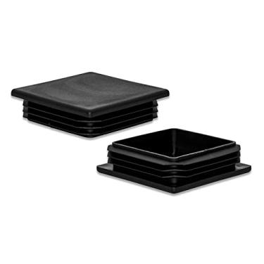 Imagem de Flyshop 80 x 80 mm, 8 cm x 8 cm, plugues de plástico preto, tampas quadradas, inserções de tubo, deslizamento de móveis duráveis para cadeira e mesa, banquinho, pacote com 8