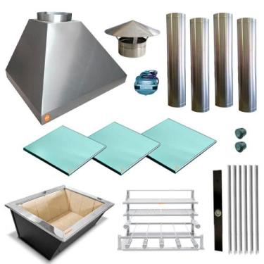 Imagem de Churrasqueira Gourmet Makeer I340 4 S Fundo 3 Vidros 2485 M