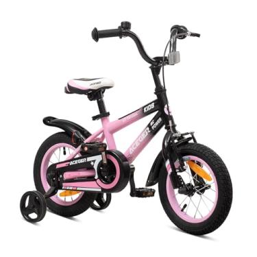 Imagem de ACEGER Simon Bicicleta infantil para meninos e meninas, unissex para idades de 3 a 13 anos, 12 14 e 16 polegadas com rodas de treinamento, bicicleta de 50 cm com suporte