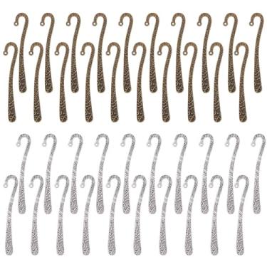 Imagem de RP Remarkable Power, Pacote com 40 ganchos de metal antigo com laço para artesanato faça você mesmo, 2 cores