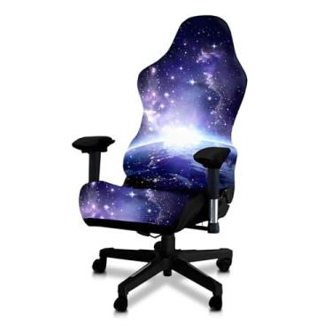 Imagem de Kitegrese Capa de cadeira de jogos à prova de gatos extensível – Capas resistentes a arranhões para cadeiras de corrida/escritório, protetor de tecido premium para animais de estimação, ajuste