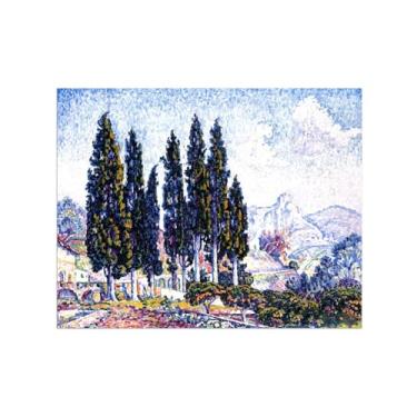 Imagem de Paul Signac Famosas Pinturas-Impressas em Tela-Jardim-Moderno Pôster Decoração Sala de Estar e Quarto 60x80cm24x31in Sem Moldura