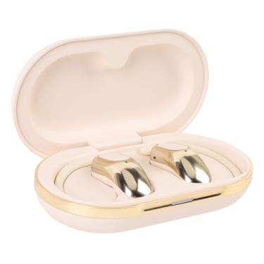 Imagem de CHICIRIS Fones de ouvido de tradução inteligente, tradutor de idiomas AI portátil, creme de toque colorido para reuniões (bege)