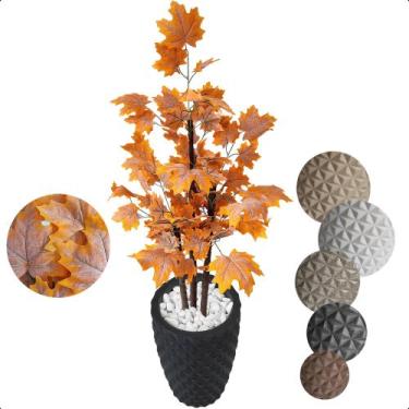 Imagem de Canadá Outono Planta Artificial com Vaso Decorativo - Flor de Mentirin
