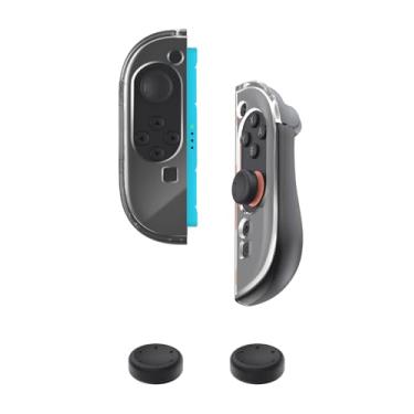 Imagem de CHARM FOCUS Soft TPU Case for Nintendo Switch 2 Joycon Controller, Protective Cover for Switch 2 Dockable Case, Clear PC Face, Ergonomic Grip for Switch 2 Joycons Cover with 2 Thumb Grips