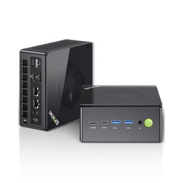 Imagem de GMKtec Mini PC Gamer K8 Plus com AMD Ryzen 7 8845HS (8 núcleos/16T, até 5,1GHz), 32GB de RAM DDR5, SSD de 1TB, computador de mesa com duas portas LAN 2.5G, HDMI 2.1 e USB4